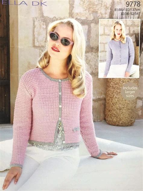 new look chanel jacket pattern|Chanel style cardigan knitting pattern.